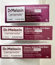  3 Dr. Melaxin Cemenrete Calcium Volume Multi Balm Wrinkle Stick New in Box