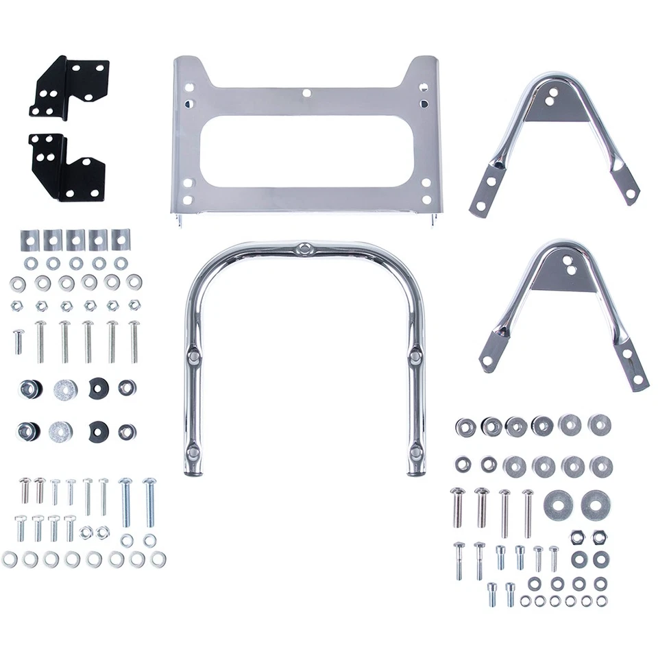 Estante de montaje cromado desmontable para Harley Touring 1996-2008 Foto 3 de 4