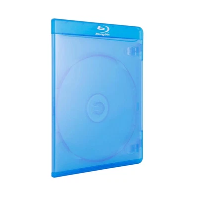 MEDIAXPO NEW Pack Standard 12mm Replacement Blu-Ray Cases Blank Single Disc CD