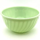Vintage Fire-King Jadeite Swirl Mixing Bowl – 8" Green Glass Mid-Century Kitchen
