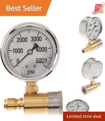 #ad #ad Pressure Washer Pressure Gauge 5000 PSI Acrylic Vibration Resistant 3 8in $67.97
