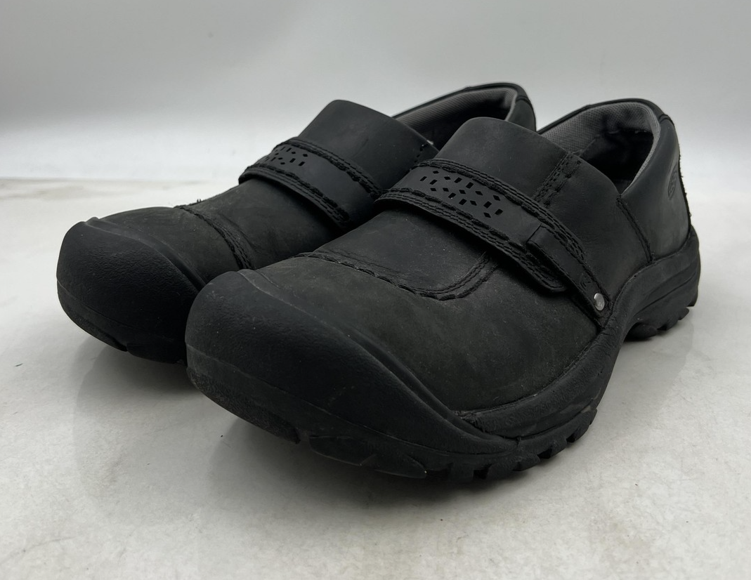 Scarpe Keen uomo taglia 8 nere pelle slip on comode lavoro casual outdoor resistenti