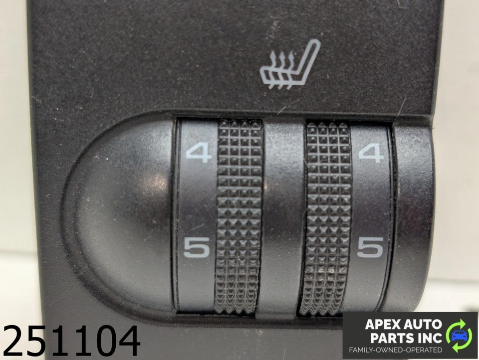 OEM 2001 Volkswagen Cabrio GLX 2.0L Heated Seat Control SWITCH ASSEMBLY - Image 4 of 4