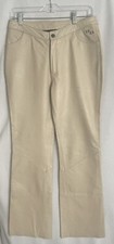 Harley Davidson Leather Pants Womens 8 Tan Cream Ivory Lined