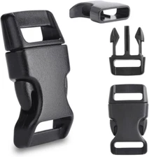 30 Pack 5/8" Curved Side Release Buckles – Paracord Bracelet & DIY Craft Clips
