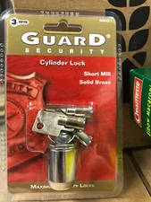 Guard Security Cylinder Lock Short Mill Solid Brass 56001 3 keys safety New