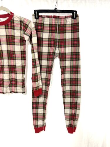 Hanna Andersson Schlafanzug kariert Baumwolle rot Jungen Gr. 14 - Bild 3 von 6