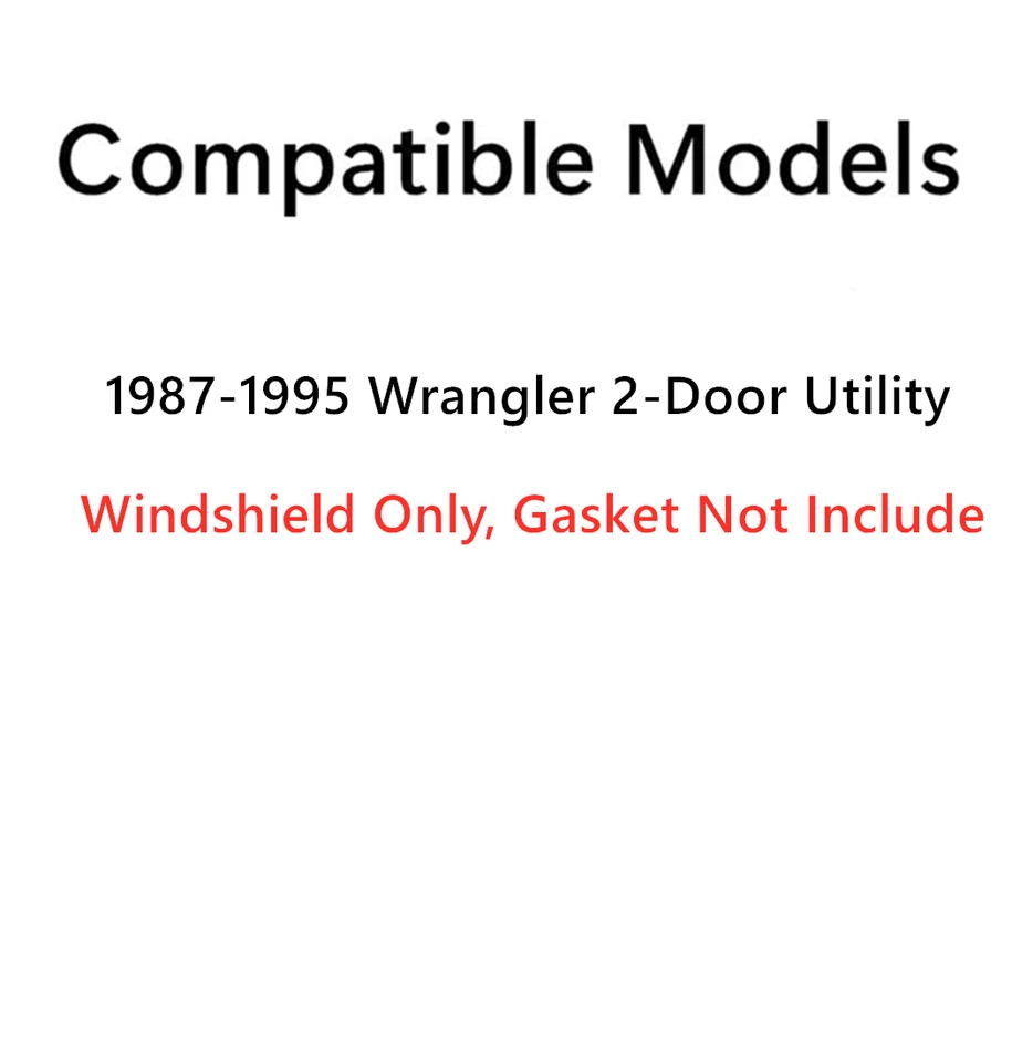 Fit 1987-1995 Jeep Wrangler Front Windshield Window Laminated Glass — 第 2/4 张图片