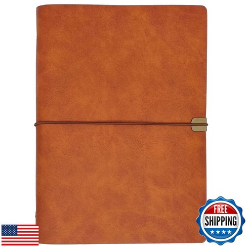 KAFENDA Refillable Leather Notebook Comes with 80 Sheets/160 Pages, A5 Binder
