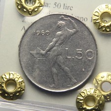 DN - Repubblica Italiana - 50 lire 1960 - NC - A354-5189 - PERIZIATA -