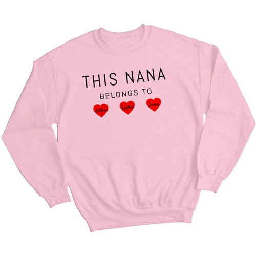 Personalised Womens Nana Hearts Mothers Day Sweatshirt Jumper Funny Mama Mom #MD - Picture 20 of 30