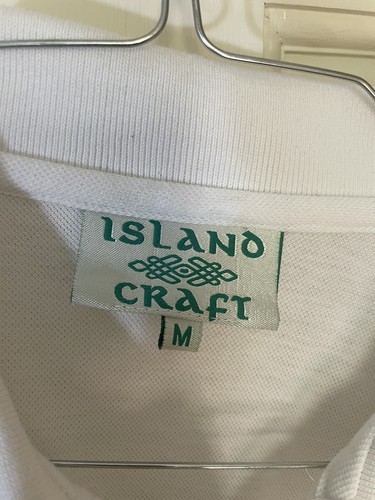 ISLAND CRAFT MENS WHITE IRELAND POLO SIZE M - 0529 - Picture 4 of 8