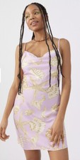 Urban Outfitters Mallory Sea Shells Mini Dress Lavender Size S