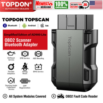 2025 TOPDON TOPSCAN Bluetooth OBD2 Car Code Reader Scanner Tool Full System Scan