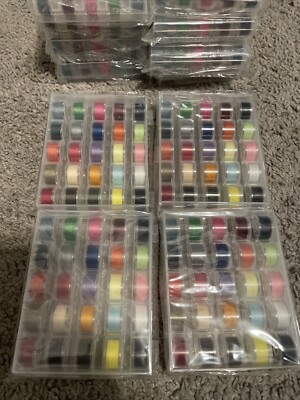 LOT 4 X 25Pcs/Set Prewound Colorful Bobbins Size A Class 15 Brother Singer