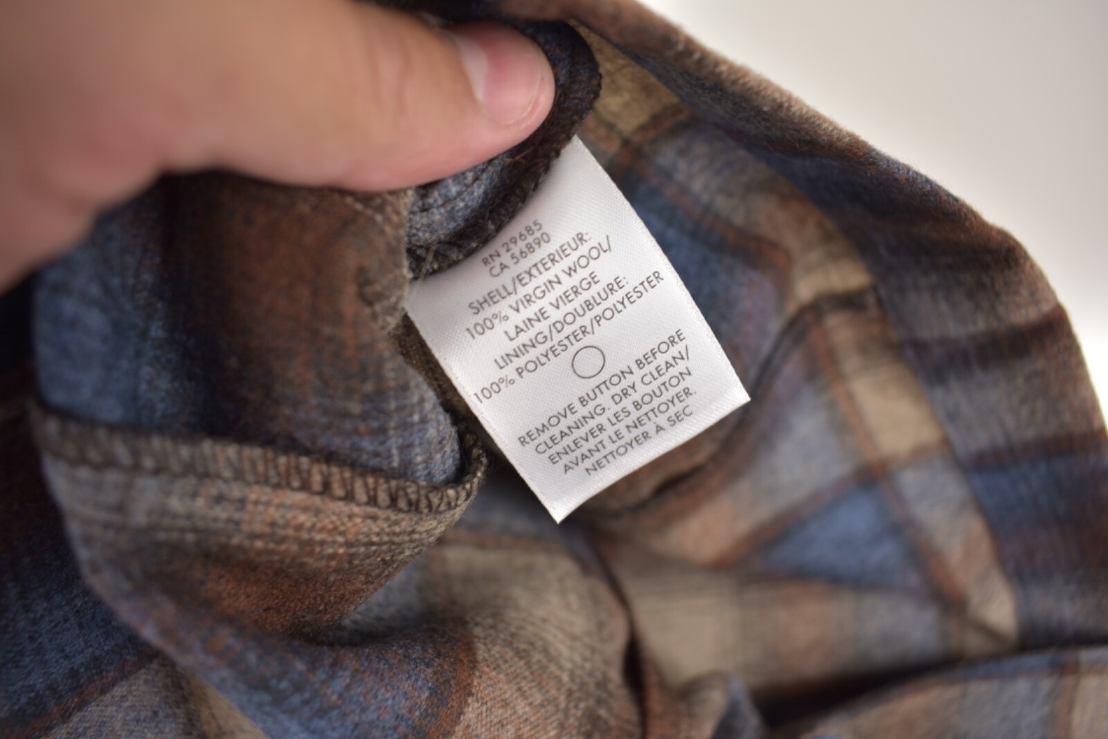 Pendleton Brown/Blue Plaid Wool Button Front Long… - image 11