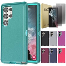 For Samsung S22 S22 Ultra 5G Rugged Phone Case Cover Privacy Screen Protector