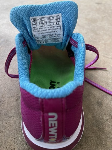 Newton Womens Motion 9 Pink/Aqua Running Shoes Size 7 - Picture 7 of 7