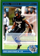 2024 SCORE GREEN FOIL ROOKIE AUTOGRAPH #335 ENNIS RAKESTRAW JR.
