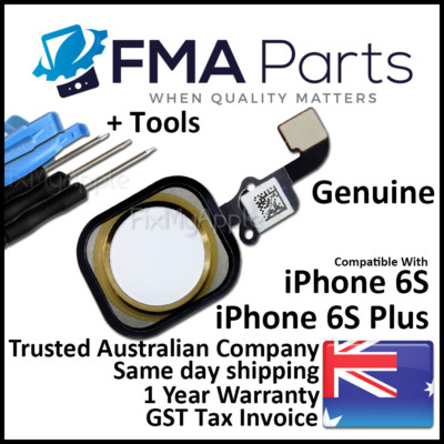 iPhone 6S OEM Gold Home Button Flex Cable Assembly Sapphire PLUS Replacement