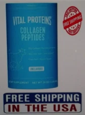 🔥Vital Proteins Collagen Peptides Powder, Unflavored 24oz 07/2027 Free Shipping