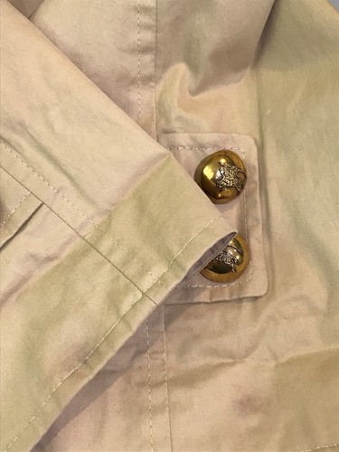 Burberrys Gold Button Coat Beige Cooton Polyester Woman 38 - Picture 6 of 6