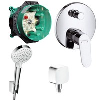 Hansgrohe Focus E2 Unterputz Badewannenarmatur Set Ibox Armatur Chrom Wanne Bad