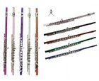 New C Flute 16 Hole+Free Stand ~ Silver Red Black Blue Green Pink Purple Gold