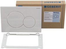 GEBERIT, 247.770.11.5, SIGMA01 SHOWROOM DUAL FLUSH ACTUATOR PLATE, WHITE ALPINE