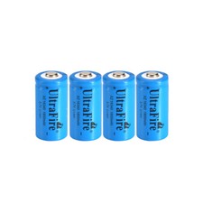 4pcs 16340 Battery 3.7V Ultrafire 1800mAh Rechargeable Li-Ion Batteries Cell