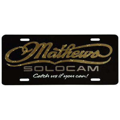 Mathews decals license plate legal size 6'' x 12''
