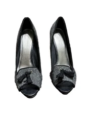 Christian Siriano For Payless High Heel Open Toe Shoes Gray Womens Size 9.5