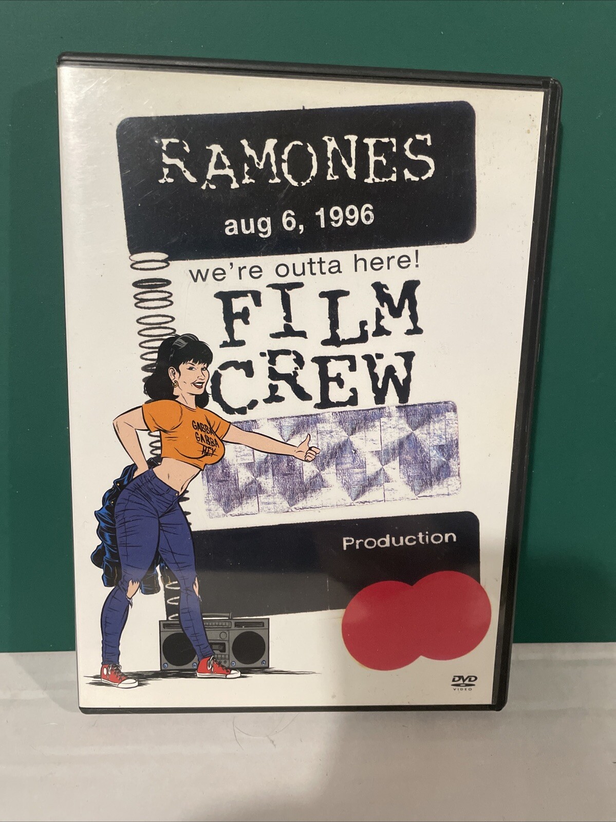 RAMONES AUG 6 1996 WE'RE OUTTA HERE !  FILM CREW . RAMONES DVD REGION 0  PAL