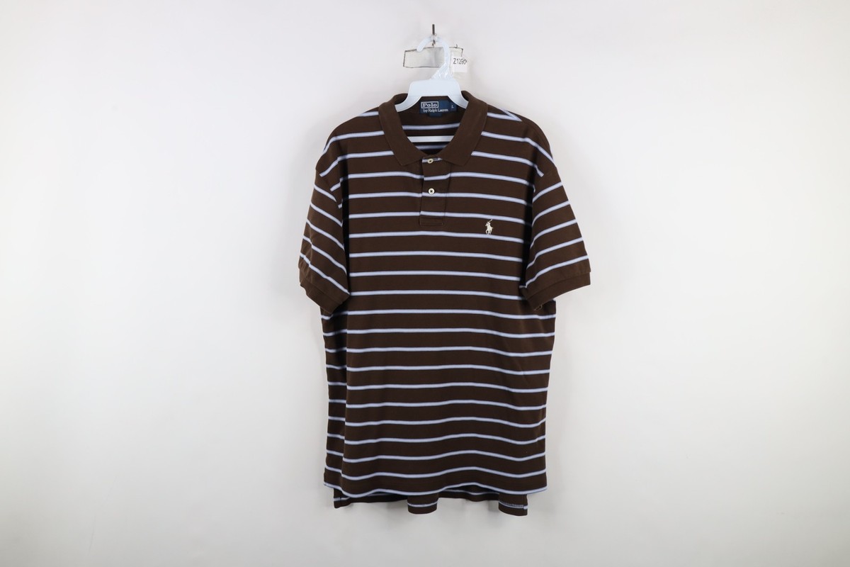 Vintage 90s Ralph Lauren Mens Large Faded Striped Soft Touch