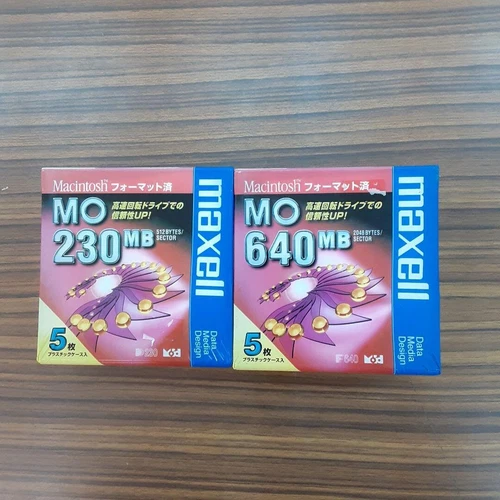 MO Disc maxell for Data 640MB 3.5 in Macintosh Mac Format set of 10 Sealed