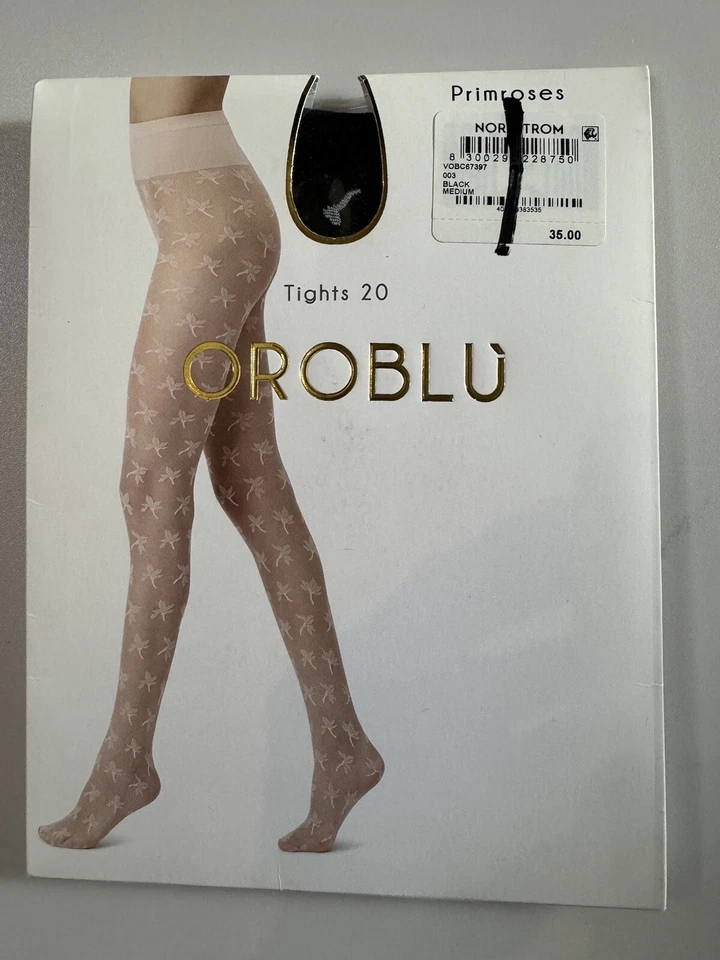 OROBLU Primroses черный кружевной чистый колготки 20 размер M розничной $35.00 новый - Изображение 4 из 4