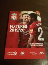 * VERY RARE LIVERPOOL FC 19/20 FIXTURE LIST FOOTBALL CLUB DIOGO JOTA MO SALAH