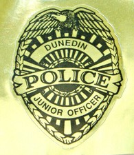 DUNEDIN POLICE~JUNIOR OFFICER~BADGE STICKER