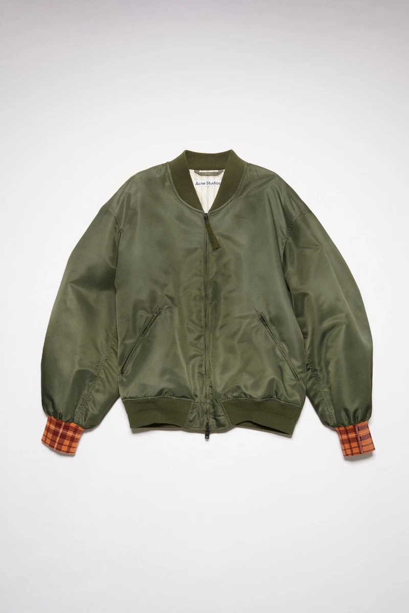 acne studios oversized satin bomber