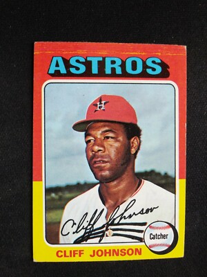1975 Topps ''Mini'' Baseball Card # 143 Cliff Johnson RC - Houston Astros (VG/EX)