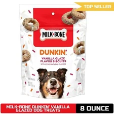 Milk-bone Dunkin' Vanilla Glaze Dog Treats, Limited Edition, 8 Oz