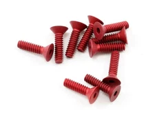 CRC 4-40x7/16" Aluminum Flat Head Screw (Red) (10) [CLN1453]