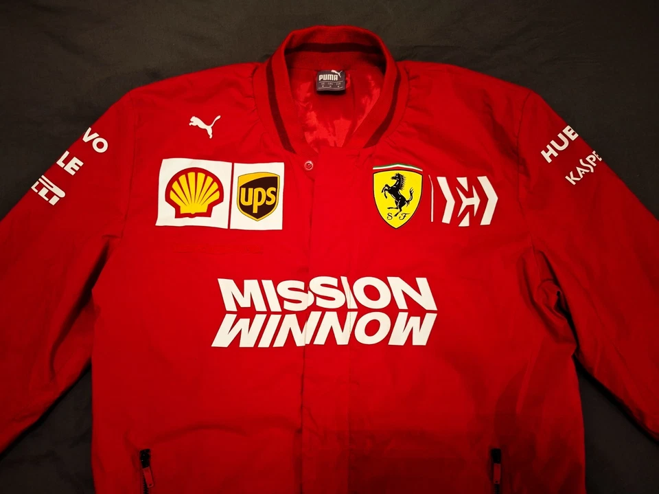 Ferrari F1 PUMA team driver issue track jacket sz M 2019 US GP Vettel Leclerc - Image 3 of 4