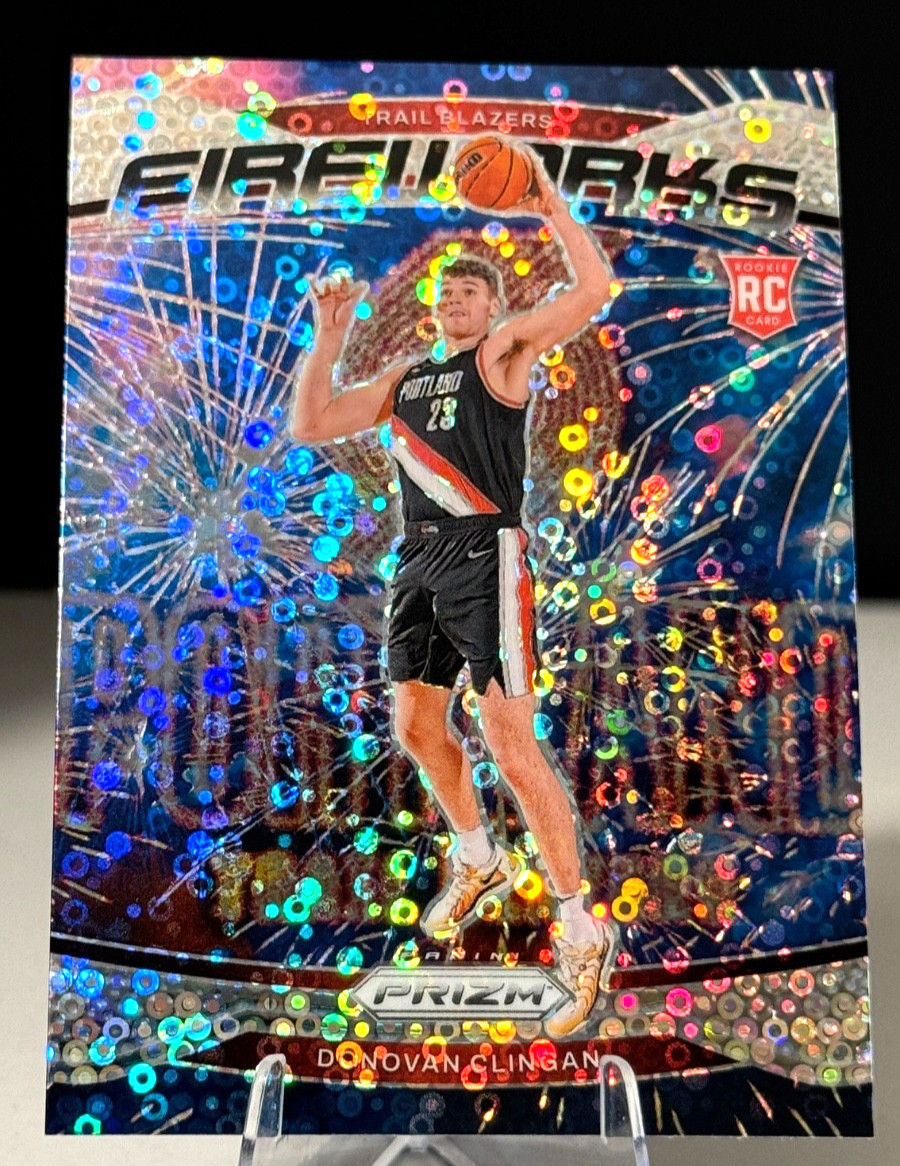 2024-25 Panini Prizm Donovan Clingan Fireworks Fast Break