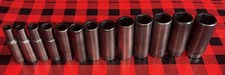 Nos Wright Tool 13pc Sae Impact Socket Set 12 Dr 6pt Deep 38 - 1-18 Usa Nos Wright Tool 13pc Sae Impact Socket Set 12 Dr 6pt Deep 38 - 1-18 Usa
