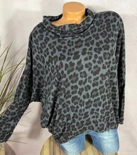Italy butterweicher PULLOVER neu LEOPARD Print ANGORA M2 36 38 40