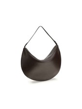 Jacquemus The Calisso Rond Midnight Brown Leather Shoulder Bag New