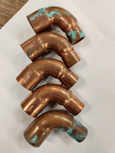  3/4" X 1/2” Reducer 90 Degree elbow Copper Sweat, pack of 5, old stock, C x C