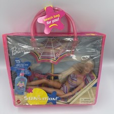 2001 Mattel Sunsation Hawaiian Tropic Barbie NRFB Vintage 54194 Collectible