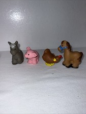 Little People Farm Animals Set Of 4 Donkey Pig Chicken and Horse